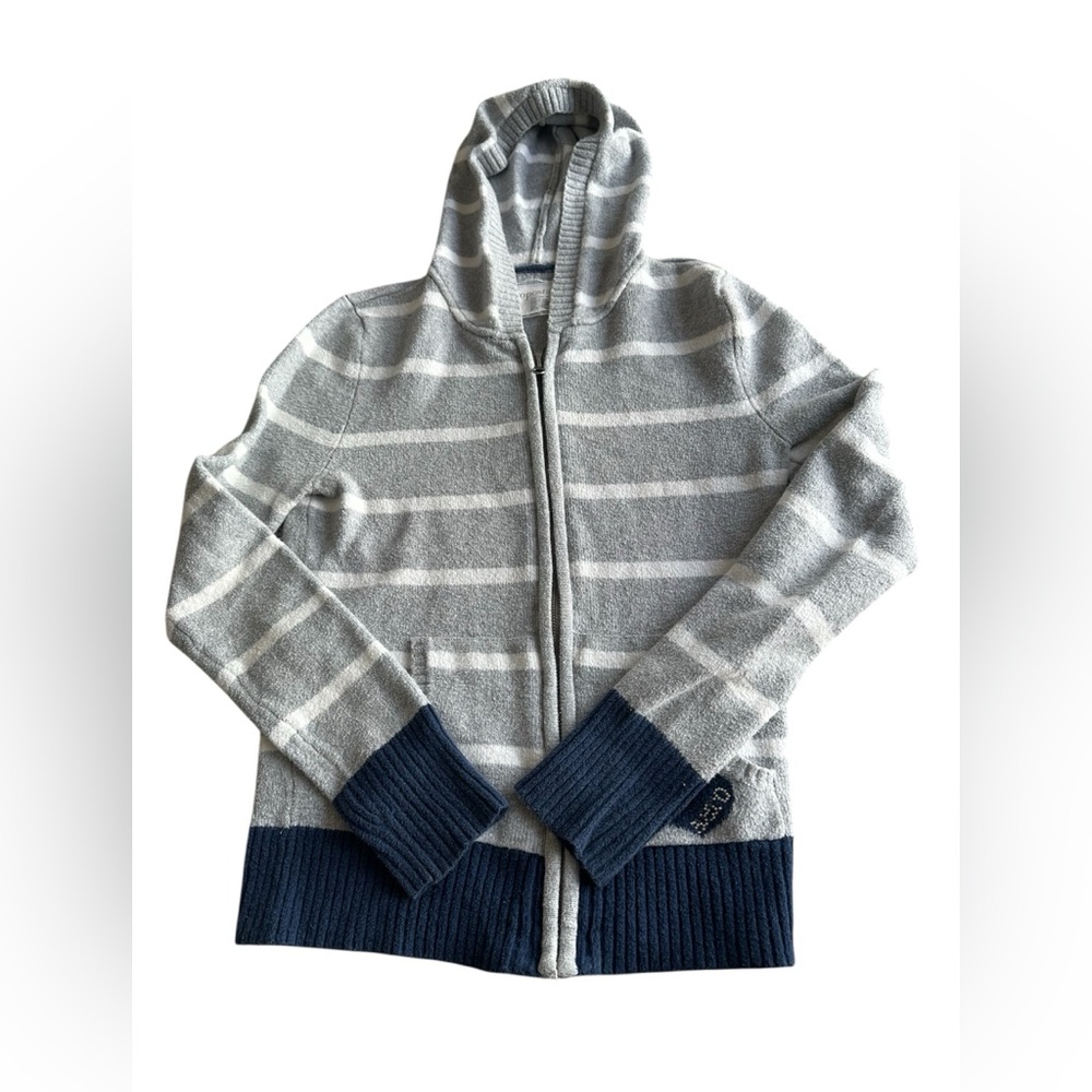 Aeropostale Vintage Y2K Striped Zip-Up Hoodie Sweater Jacket Large